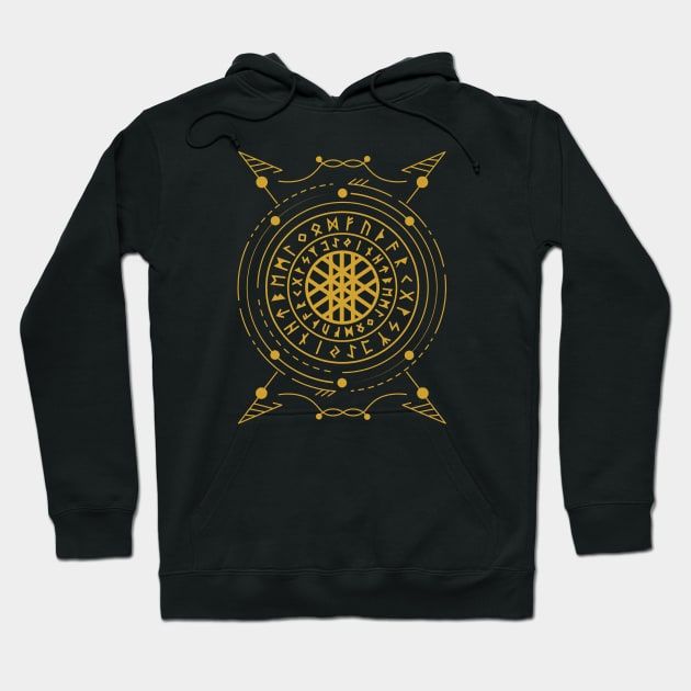 Web of Wyrd | Norse Pagan Symbol Hoodie by CelestialStudio